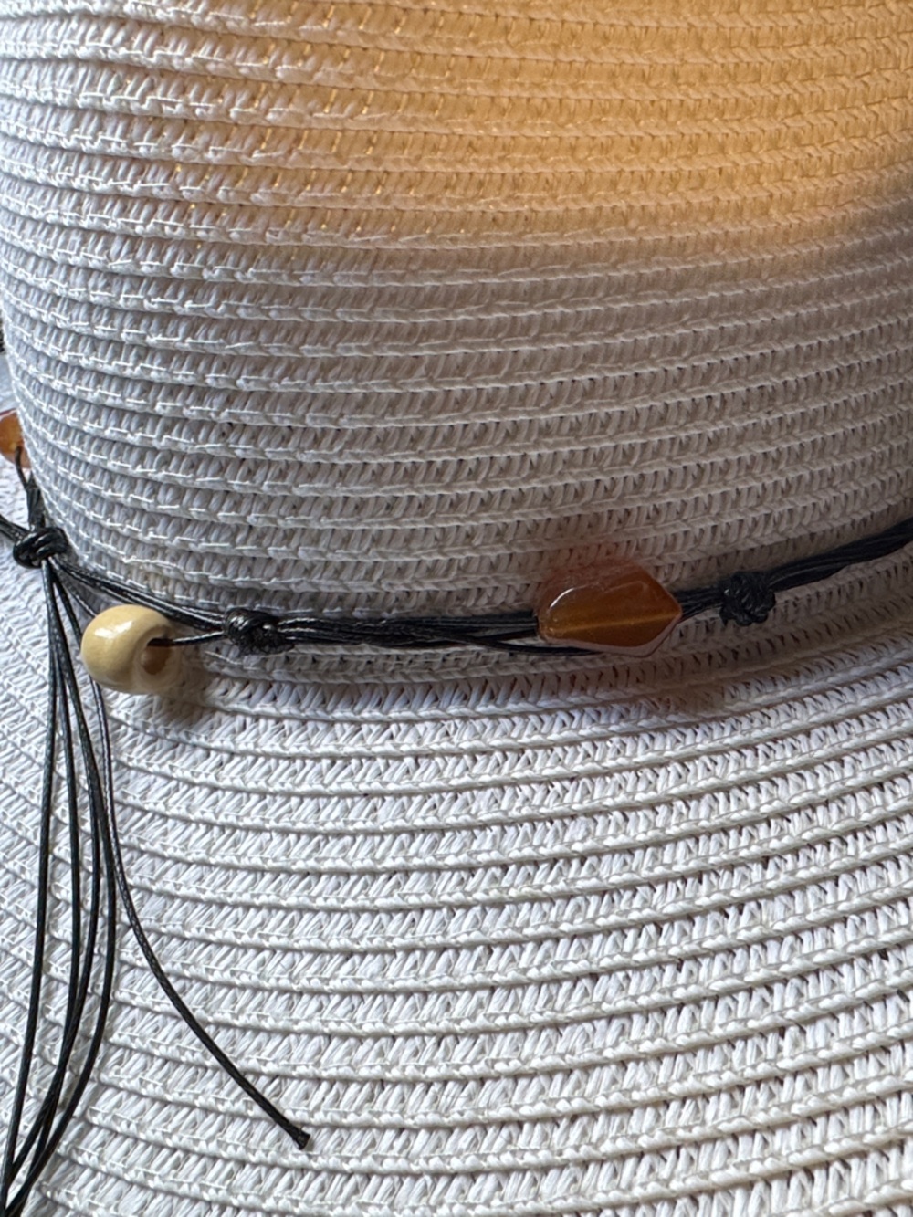 indigo soul Cream Straw Sun Hat